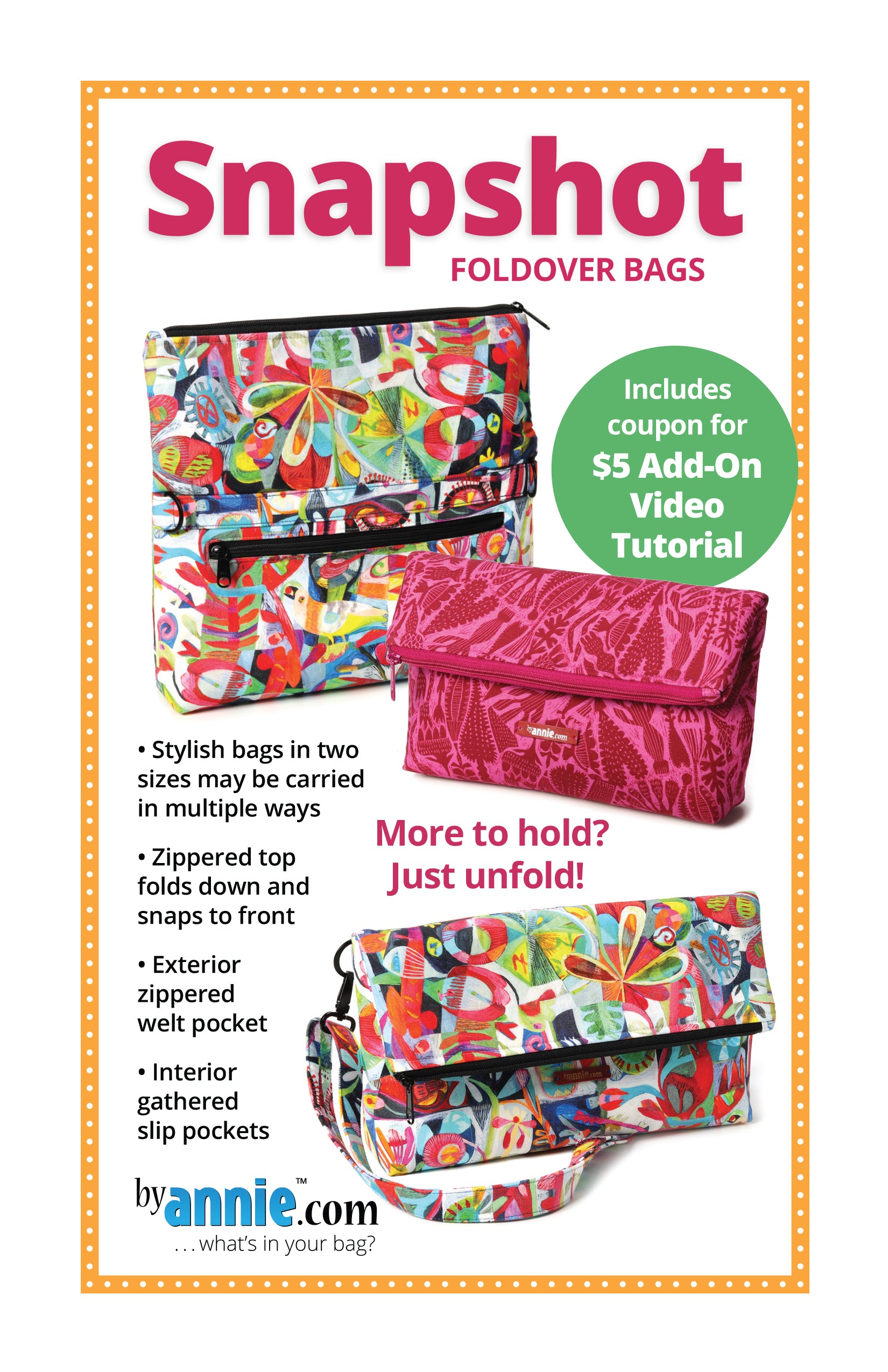 Snapshot Diff Pattern Snapshot Sewing Pattern – Sewfinity