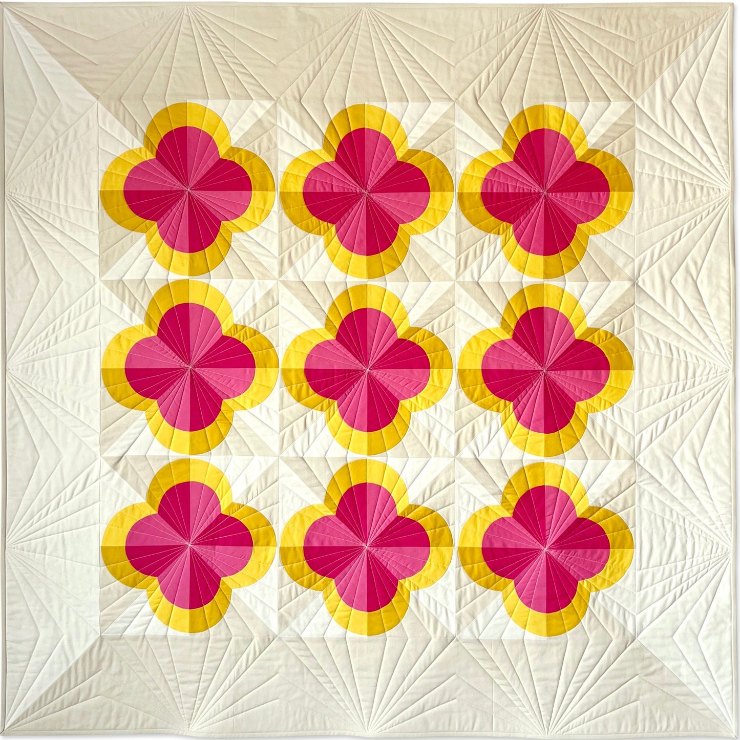 Folded Flowers Quilt Pattern by Audrey Esarey and Holly Clarke - Sewfinity.com