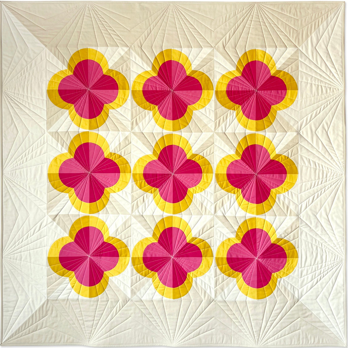 Folded Flowers Quilt Pattern by Audrey Esarey and Holly Clarke - Sewfinity.com