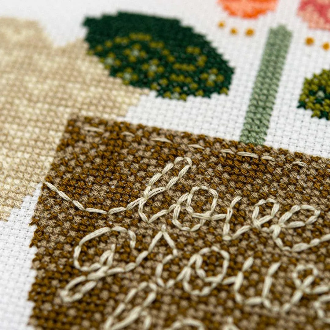 Love Grows Here Cross Stitch Pattern by Counting Puddles - Sewfinity.com