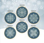 Mini Snowflake Ornaments Cross Stitch Pattern by Counting Puddles - Sewfinity.com