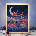 Santas Moonlit Ride Cross Stitch Pattern by Counting Puddles - Sewfinity.com