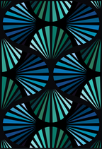 Deco Glam Quilt Kit - Blue Green - by Gingerly Quilt Co - Sewfinity.com