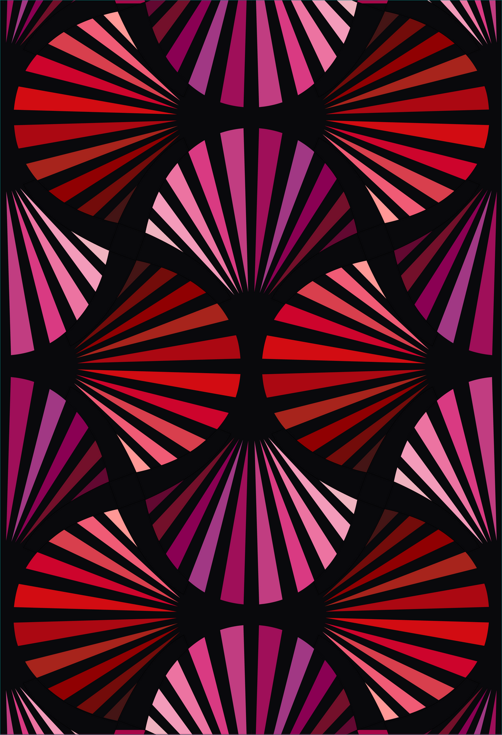 Deco Glam Quilt Kit - Red Pink by Gingerly Quilt Co - Sewfinity.com