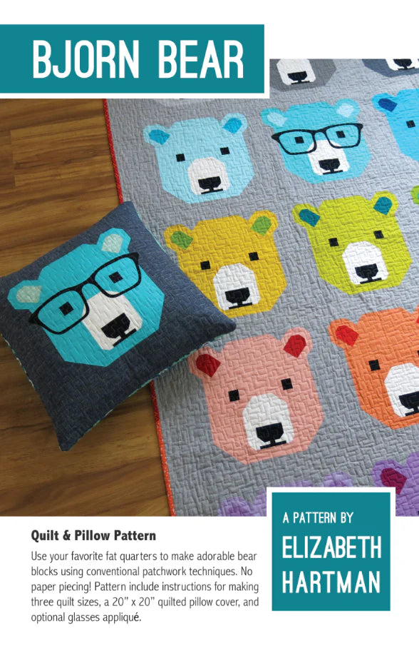 Bjorn Bear Quilt Pattern by Elizabeth Hartman - Sewfinity.com