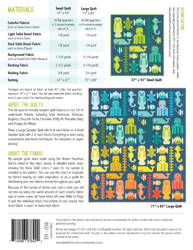 Awesome Ocean Quilt Pattern by Elizabeth Hartman - Sewfinity.com