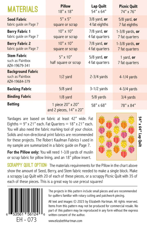 Berry Season Quilt Pattern by Elizabeth Hartman - Sewfinity.com