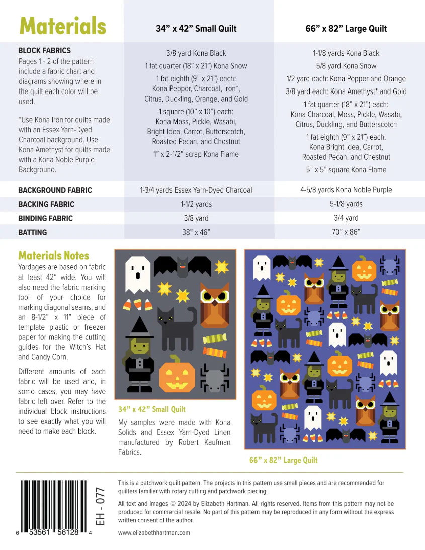 Happy Halloween Quilt Pattern by Elizabeth Hartman - Sewfinity.com