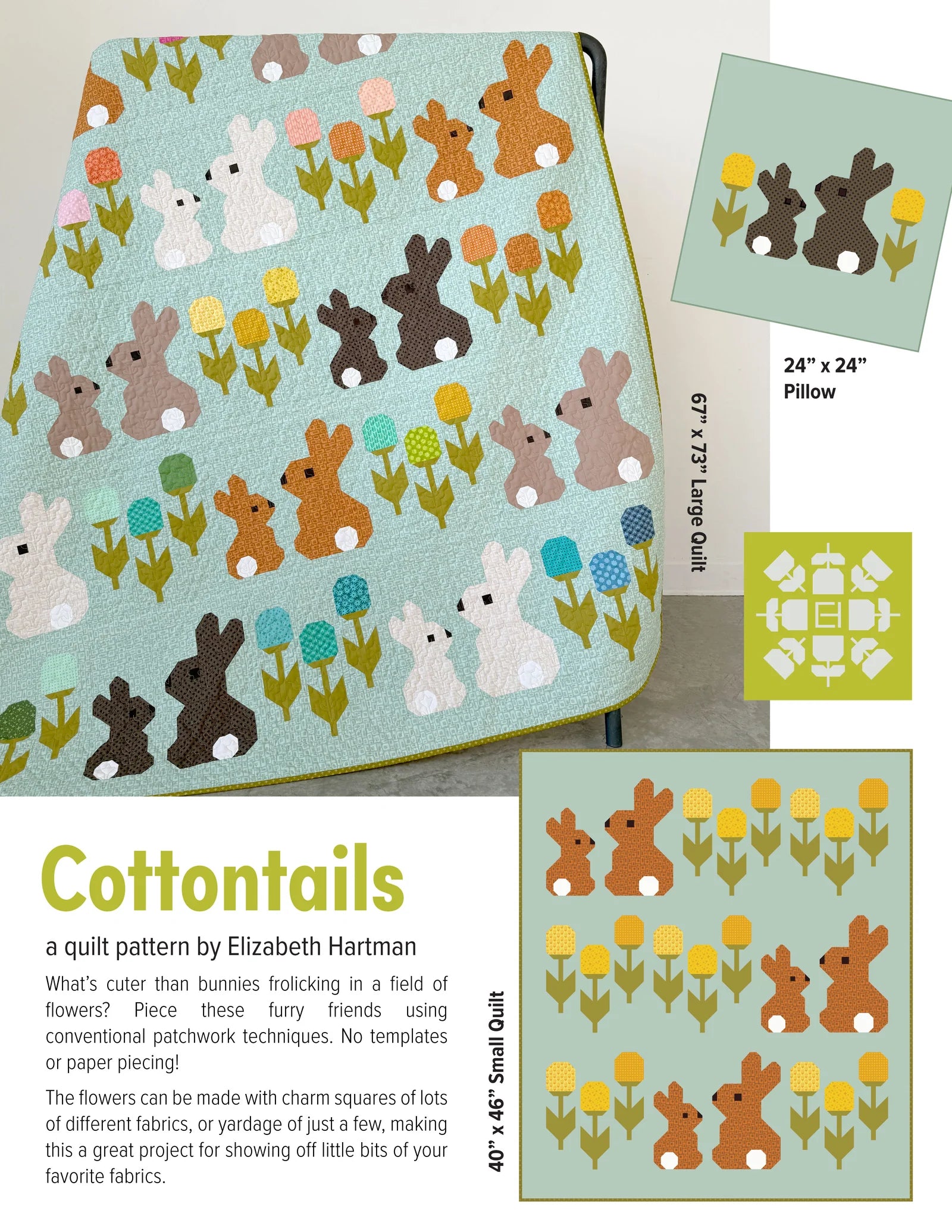Cottontails Quilt Pattern by Elizabeth Hartman - Sewfinity.com