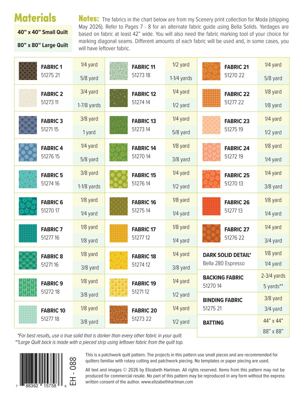 Outdoors Quilt Pattern by Elizabeth Hartman - Sewfinity.com