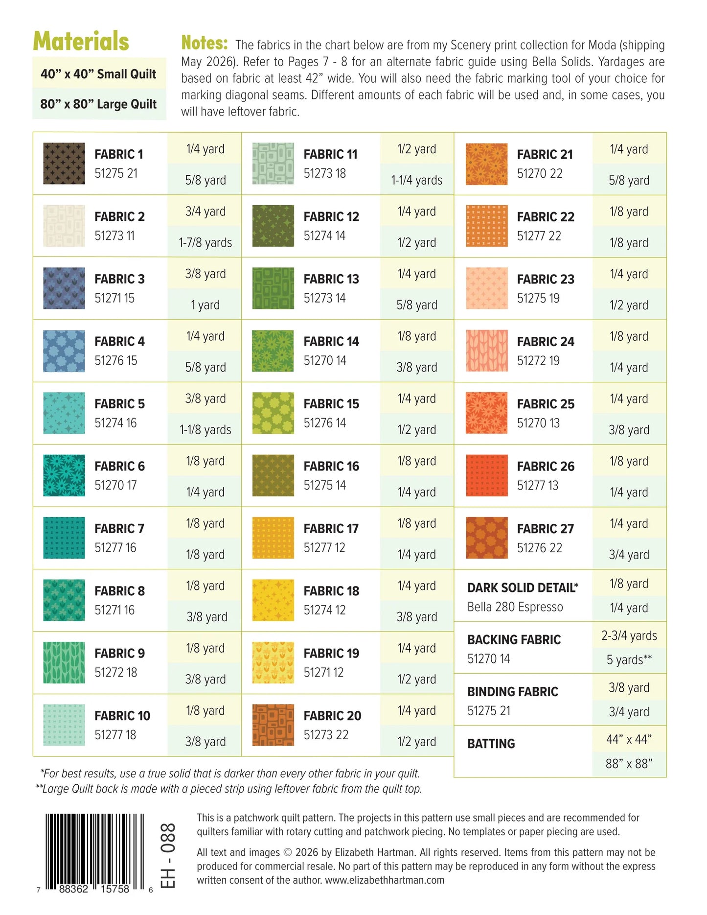 Outdoors Quilt Pattern by Elizabeth Hartman - Sewfinity.com
