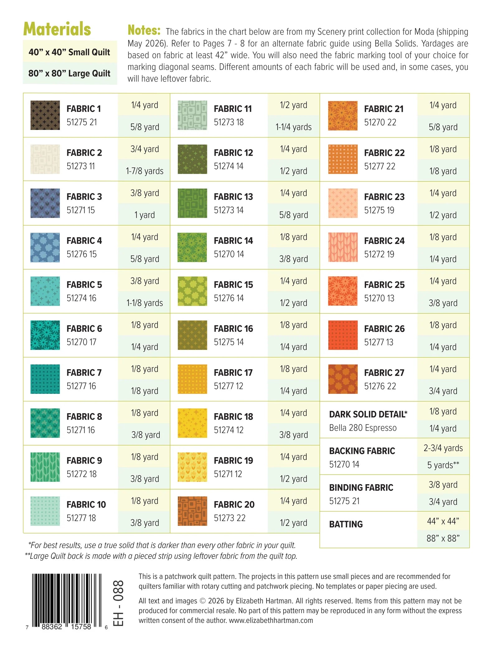 Outdoors Quilt Pattern by Elizabeth Hartman - Sewfinity.com