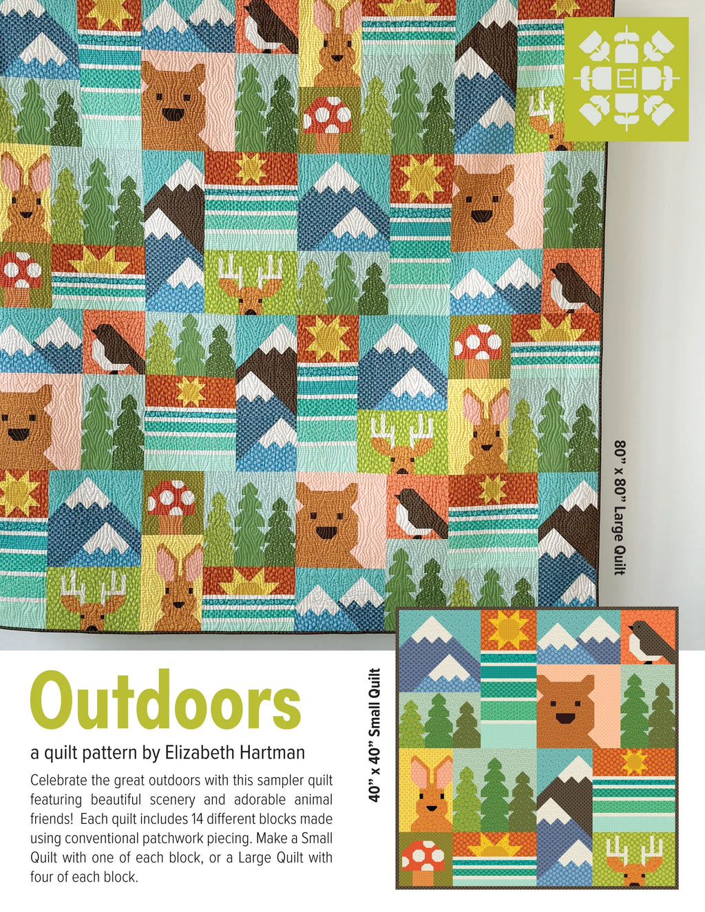 Outdoors Quilt Pattern by Elizabeth Hartman - Sewfinity.com