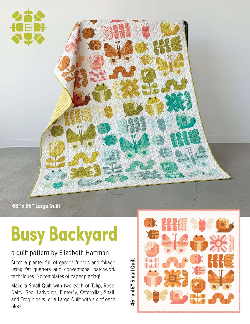 Busy Backyard Quilt Pattern by Elizabeth Hartman - Sewfinity.com