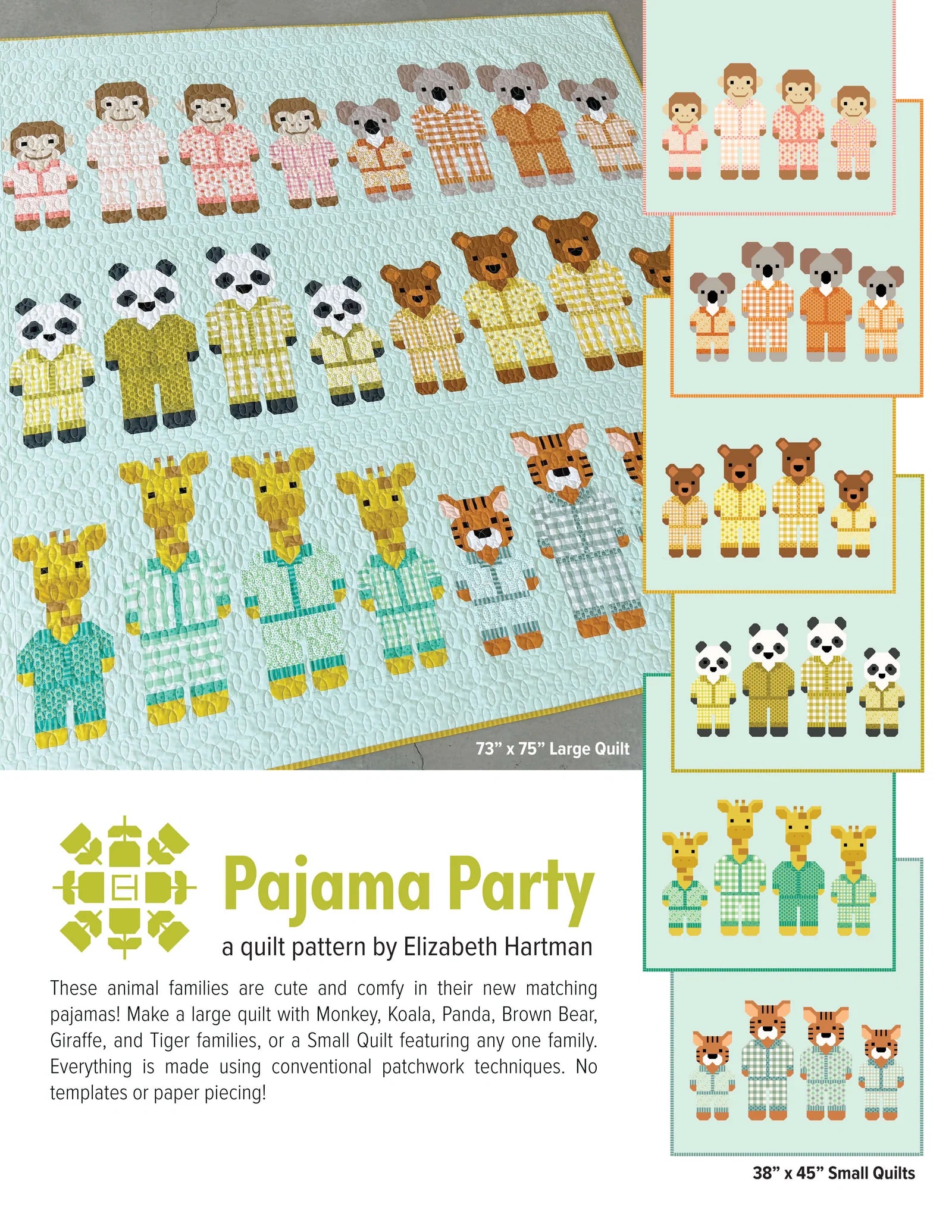 Pajama Party Quilt Pattern by Elizabeth Hartman - Sewfinity.com