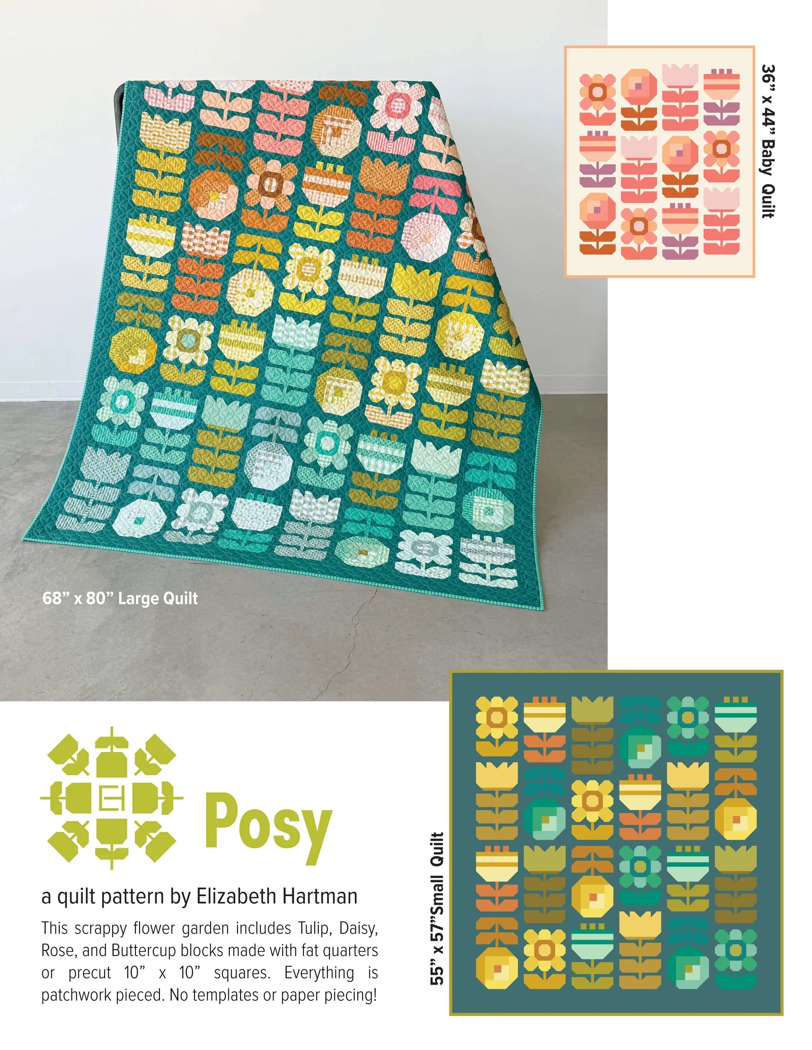 Posy Quilt Pattern by Elizabeth Hartman - Sewfinity.com