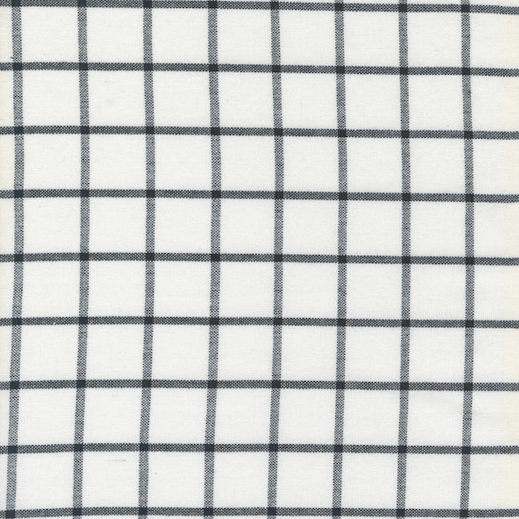 Easy Living Toweling 18 Inch - Grid - Off White and Black