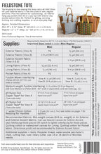Fieldstone Tote Sewing Pattern by Noodlehead - Sewfinity.com