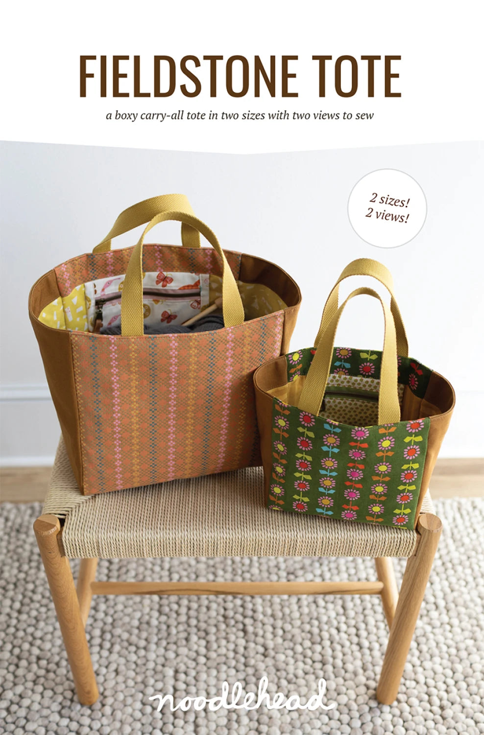 Fieldstone Tote Sewing Pattern by Noodlehead - Sewfinity.com