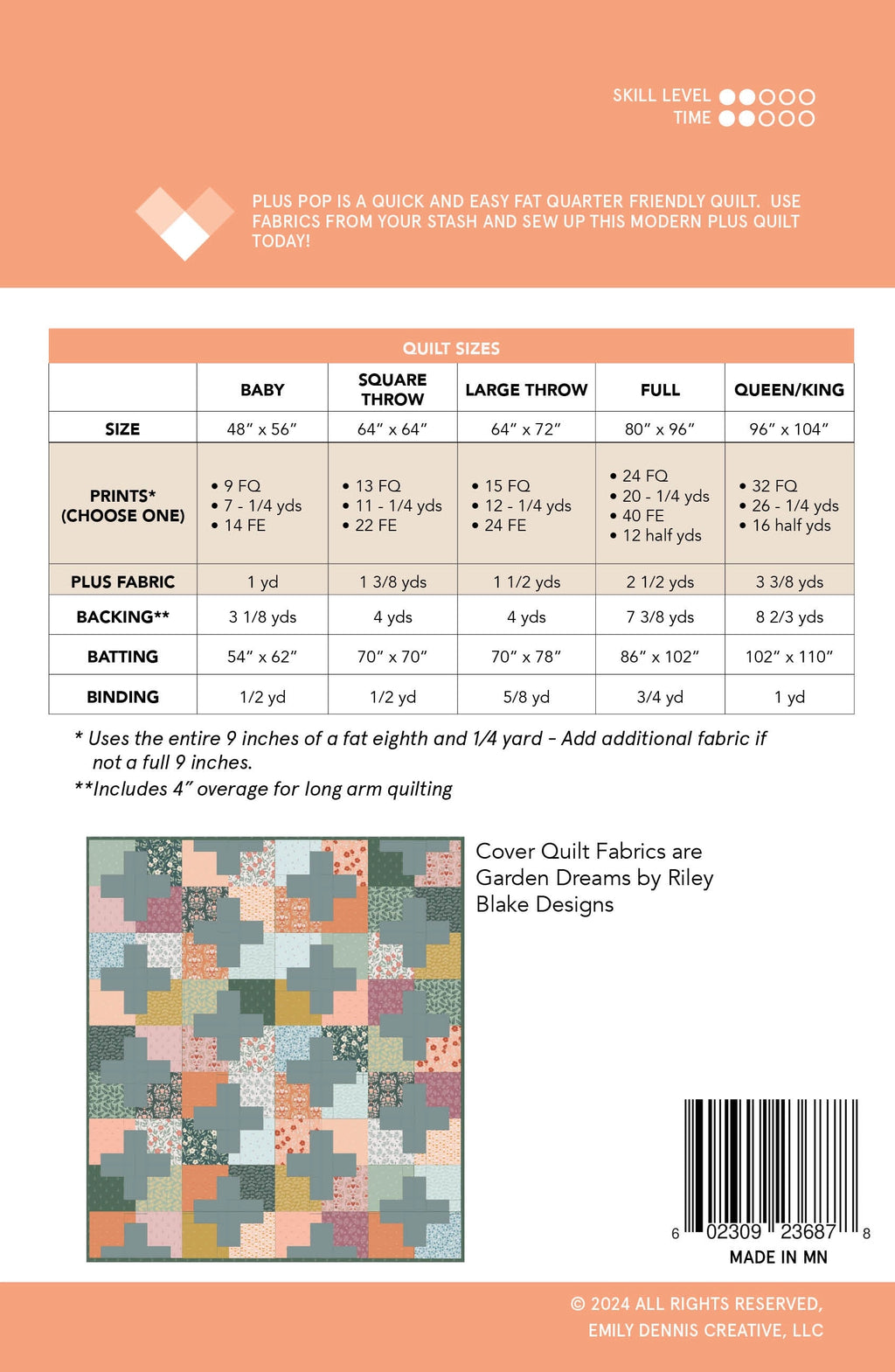Plus Pop Quilt Pattern by Quilty Love - Sewfinity.com