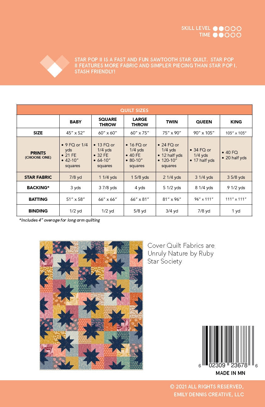 Star Pop II Quilt Pattern by Quilty Love - Sewfinity.com