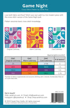 Game Night Cross Stitch Pattern by Sarah Ruiz Quilts - Sewfinity.com