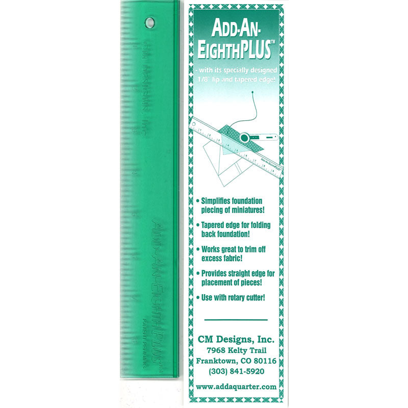 Add An Eighth Plus Ruler - 2 in x 9 in by CM Designs - Sewfinity.com