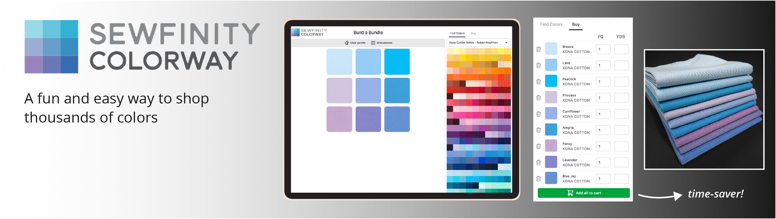 Sewfinity: Online fabric store with thousands of colors