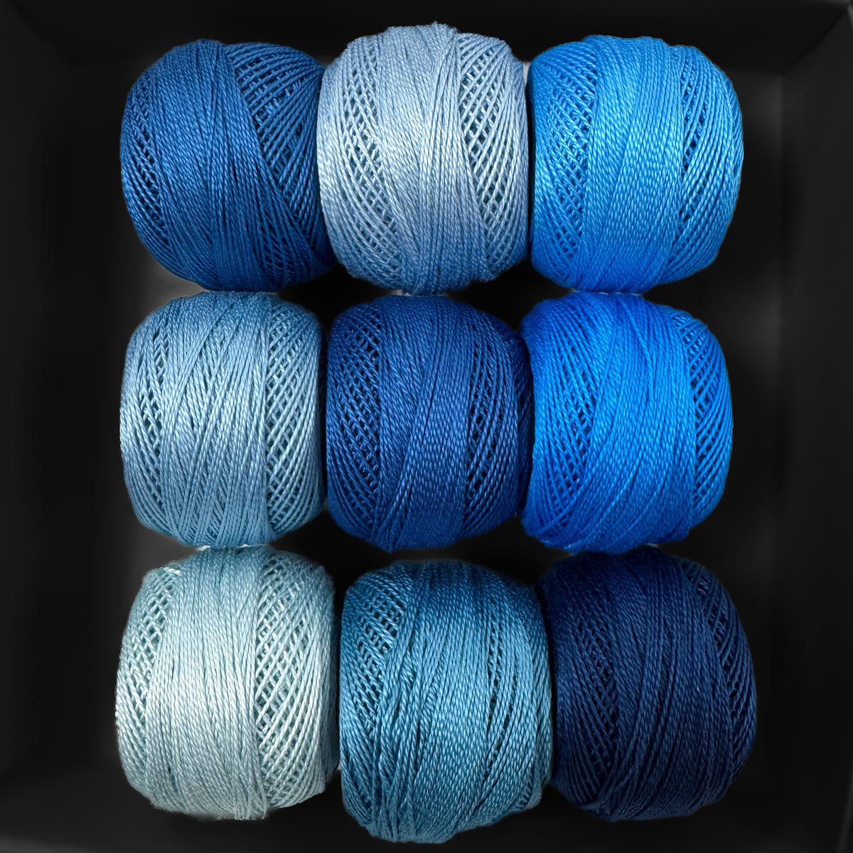 Blue Voyage Pearl Cotton Thread Bundle - Size 8 - Sewfinity.com