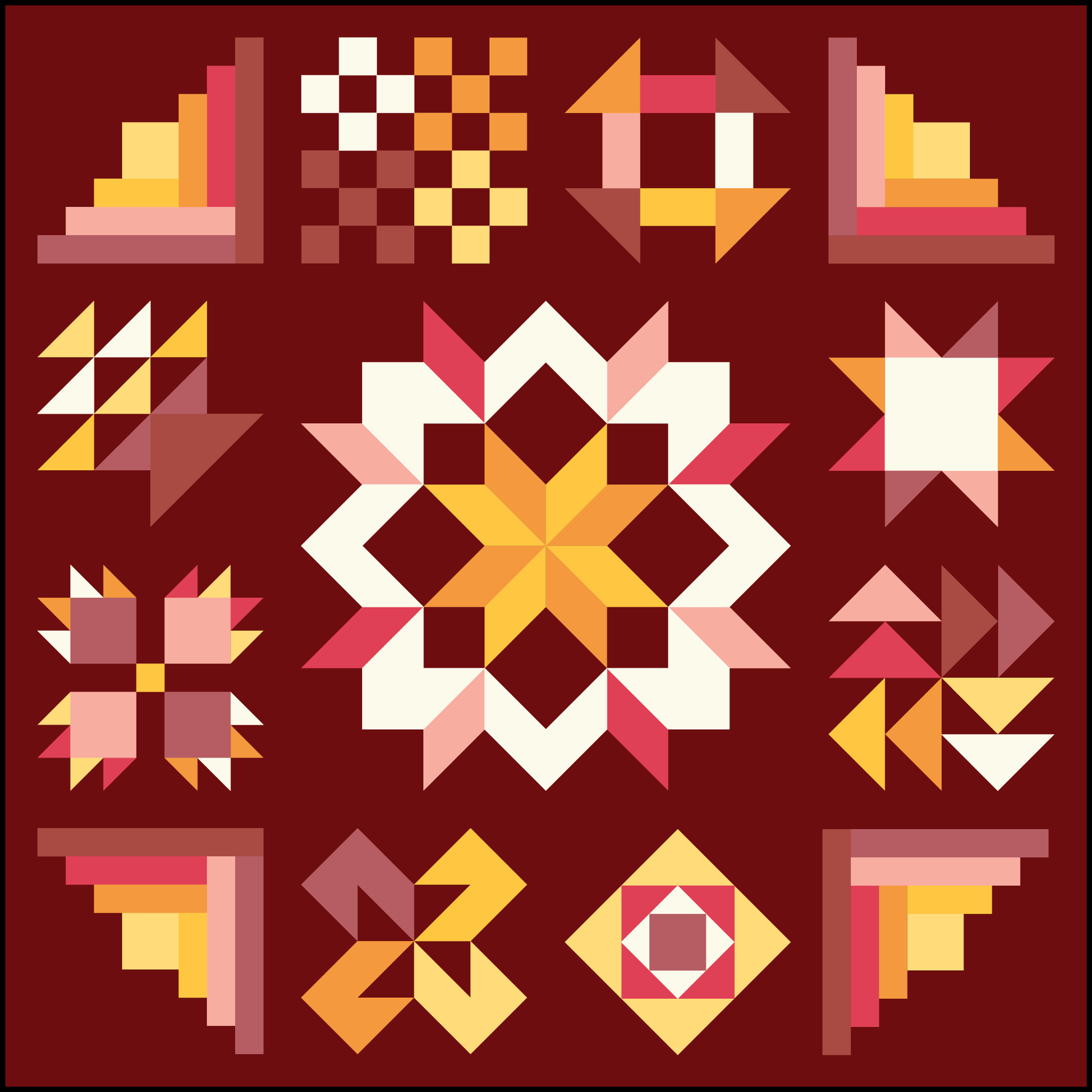 I Still Play With Blocks Quilt Kit - Autumn Glow - Sewfinity.com