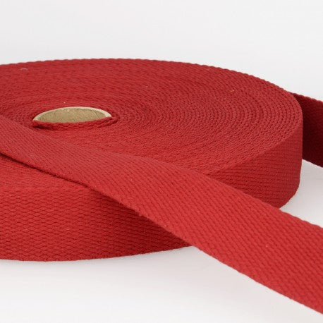 Cotton Webbing - 1 in - Burgundy - Sewfinity.com