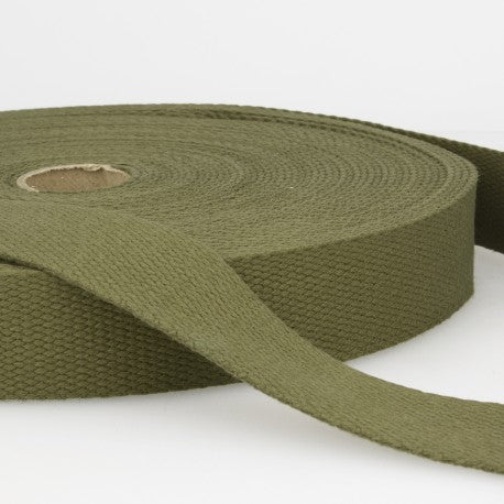 Cotton Webbing - 1 in - Forest