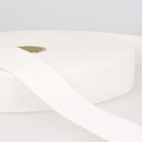 Cotton Webbing - 1 in - White