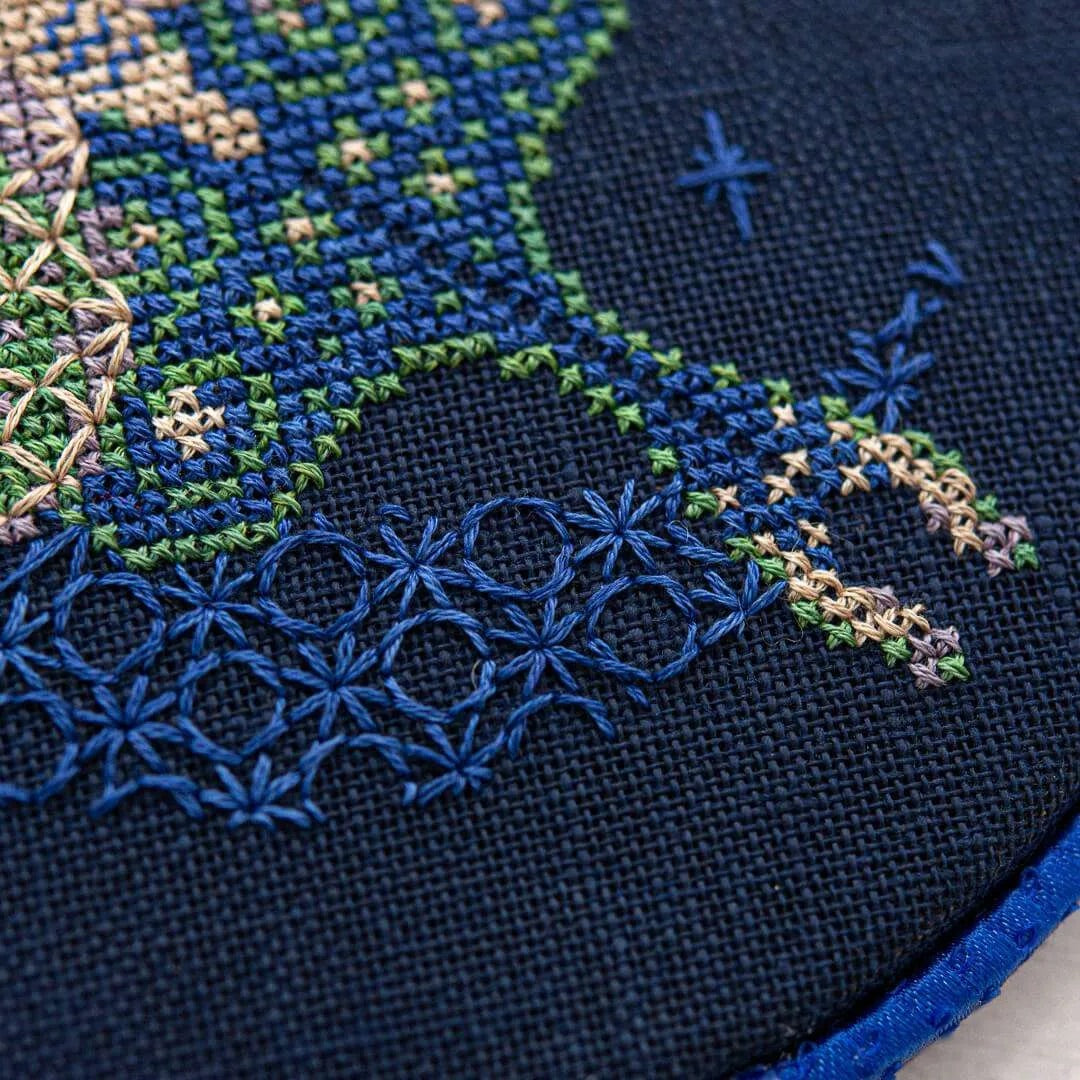 Moonlit Moth Cross Stitch Pattern by Counting Puddles - Sewfinity.com