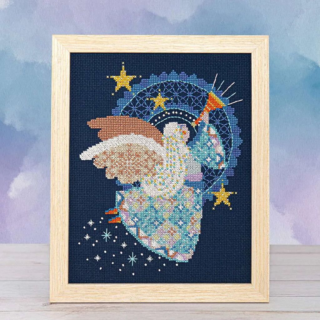 Patchwork Angel Cross Stitch Pattern by Counting Puddles - Sewfinity.com