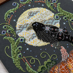 Ravens Harvest Moon Cross Stitch Pattern by Counting Puddles - Sewfinity.com