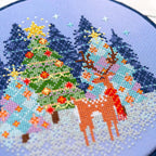 Reindeer Cheer Cross Stitch Pattern by Counting Puddles - Sewfinity.com