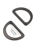 D Ring - Flat - 1 in - Black Metal - set of 2 - Sewfinity.com