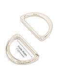 D Ring - Flat - 1 in - Nickel - set of 2