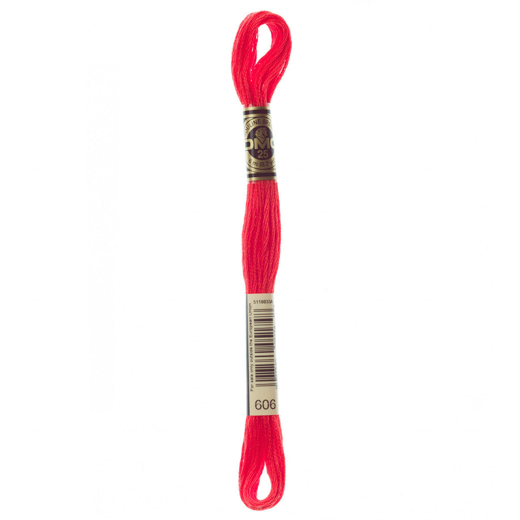 DMC 606 Embroidery Floss - Sewfinity.com
