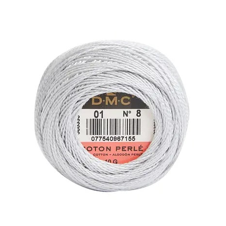 DMC Pearl Cotton Thread Size 8 - 01 - Sewfinity.com