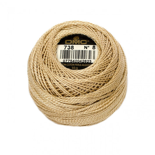 DMC Pearl Cotton Thread Size 8 - 738 - Sewfinity.com
