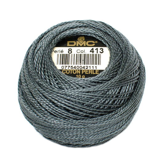 DMC Pearl Cotton Thread Size 8 - 413 - Sewfinity.com