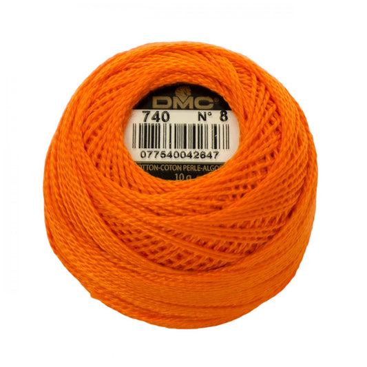 DMC Pearl Cotton Thread Size 8 - 740 - Sewfinity.com