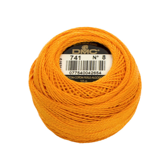 DMC Pearl Cotton Thread Size 8 - 741 - Sewfinity.com