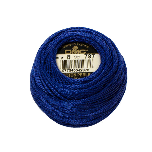 DMC Pearl Cotton Thread Size 8 - 797 - Sewfinity.com