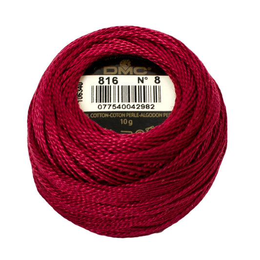 DMC Pearl Cotton Thread Size 8 - 816 - Sewfinity.com