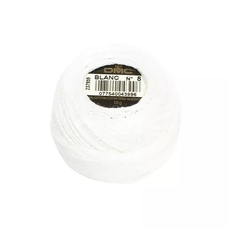 DMC Pearl Cotton Thread Size 8 - BLANC - Sewfinity.com