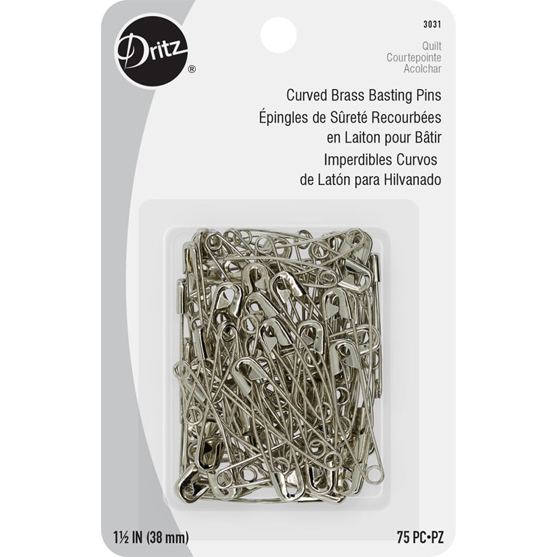 Curved Basting Pins - 1.5 in - Set of 75