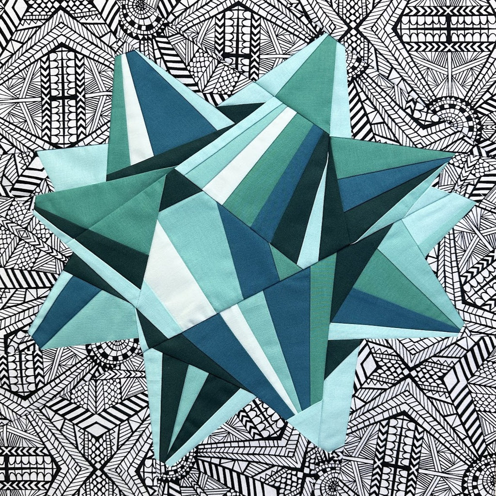 Gift Bow Block Kit - Aqua - Kona Cotton - Sewfinity.com